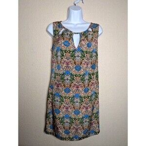 Floral Sleeveless Mini Dress Size Medium Retro Indie Spring Festival Art Nouveau